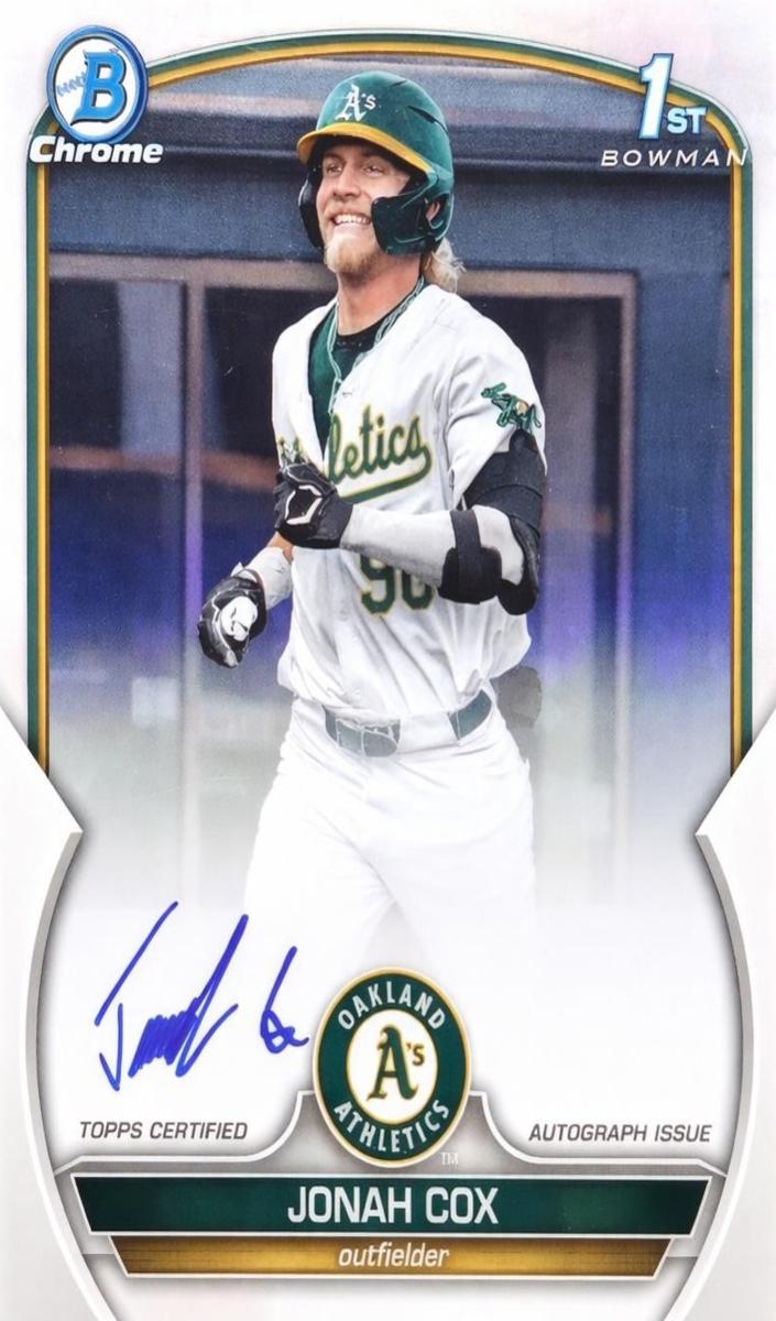 2023 Bowman Draft Chrome Baseball Refractor Jonah Cox #CDA-JCO PSA 9