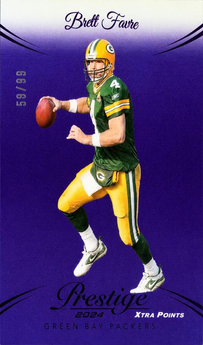2024 Panini Prestige Football Purple Premium Xtra Points Brett Favre #113 PSA 9