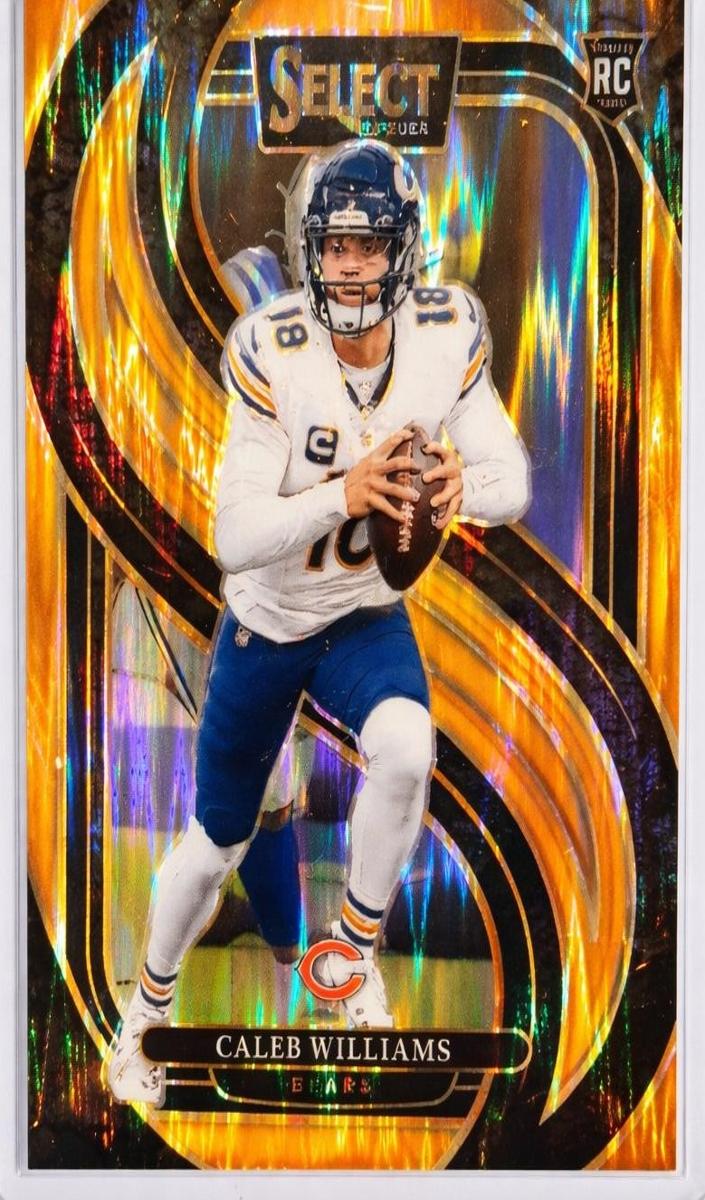 2024 Panini Select Football Black and Orange Shock Caleb Williams #114 PSA 7