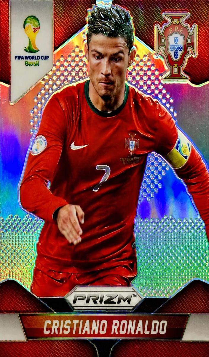 2014 Panini Prizm World Cup Soccer Silver Cristiano Ronaldo #161 PSA 8.5