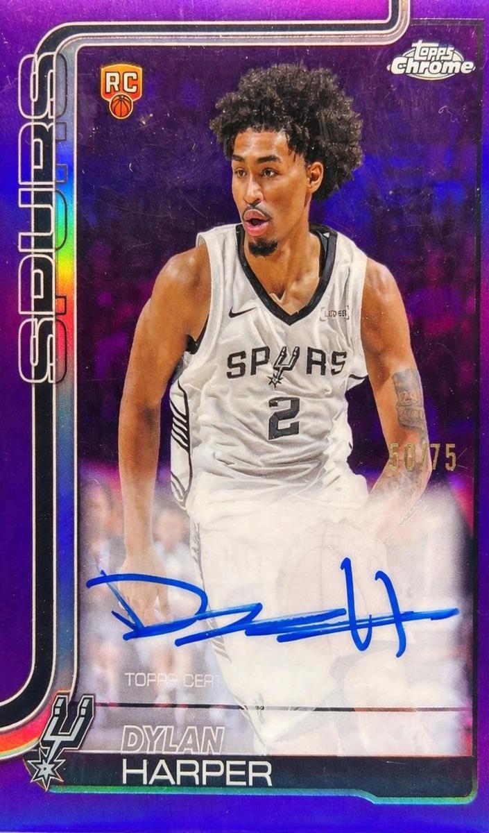 2025 Topps Chrome Basketball Purple Refractor Dylan Harper #TCAR-DH