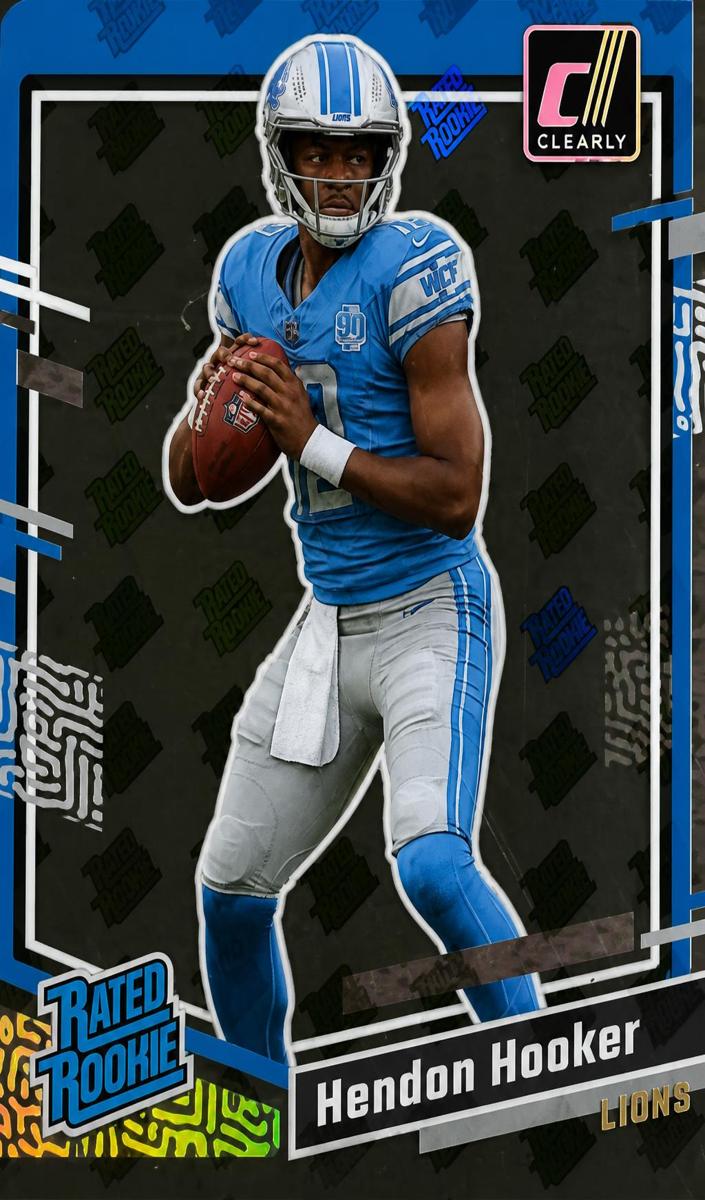 2023 Panini Clearly Donruss Football Holo RR Logo Hendon Hooker #61 PSA 9