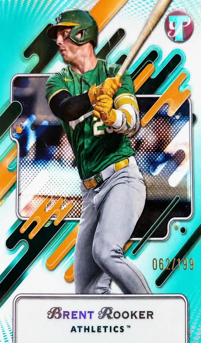 2025 Topps Pristine Baseball Aqua Refractor Brent Rooker #95
