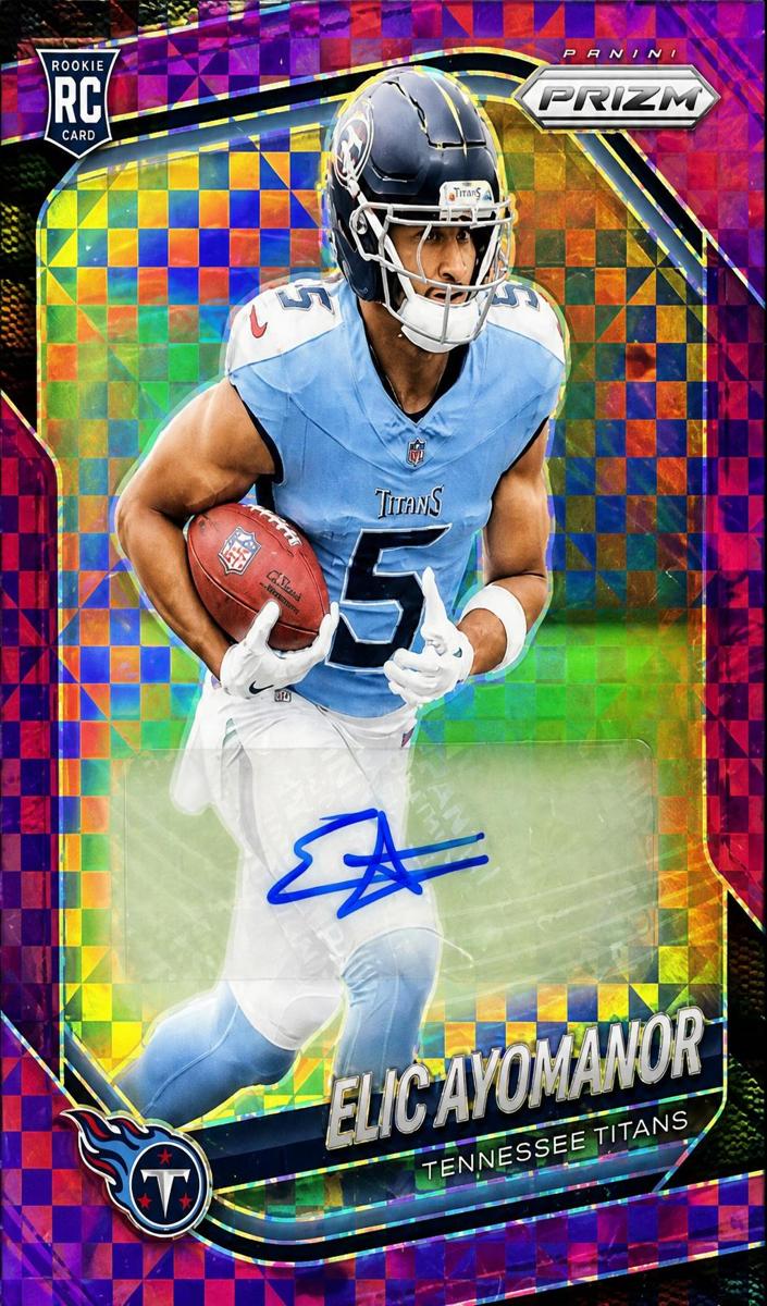 2025 Panini Prizm Football Purple Power Elic Ayomanor #321