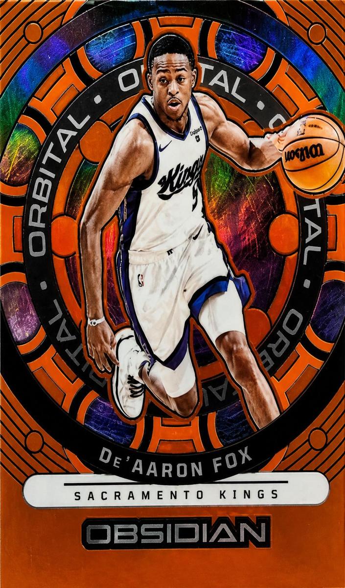 2023 Panini Obsidian Basketball Electric Etch Orange Flood De'Aaron Fox #19
