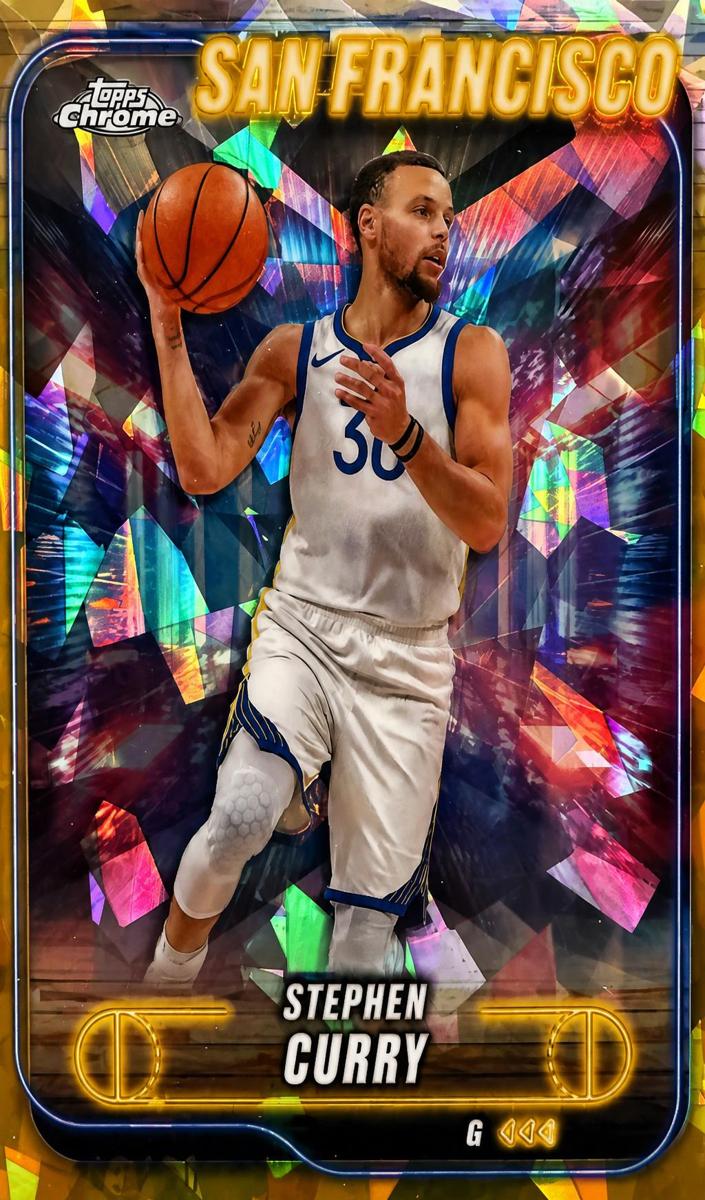 2024 Topps Chrome Sapphire Basketball Gold Stephen Curry #187