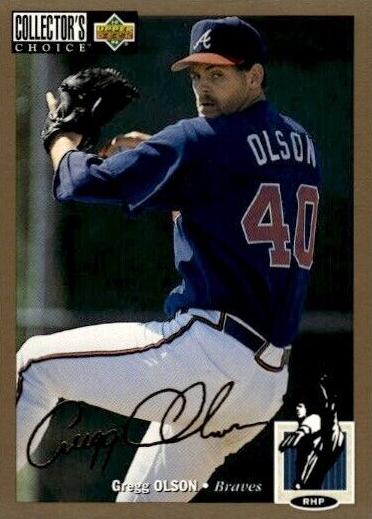 1994 Upper Deck Collector's Choice Baseball Gold Signature Gregg Olson #368