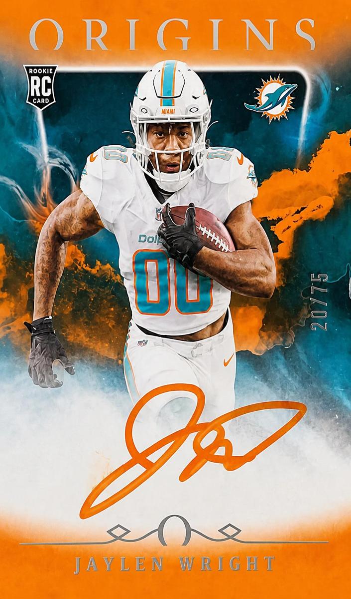 2024 Panini Origins Football Orange Jaylen Wright #RAU-JWR