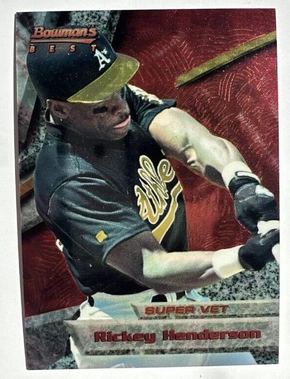 1994 Bowman's Best Baseball Red Rickey Henderson #R4 PSA 9