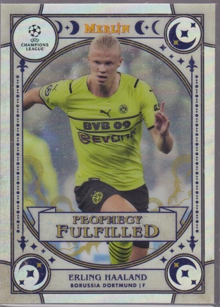 2021 Topps Merlin Chrome UEFA Champions League Soccer Erling Haaland #PF-8