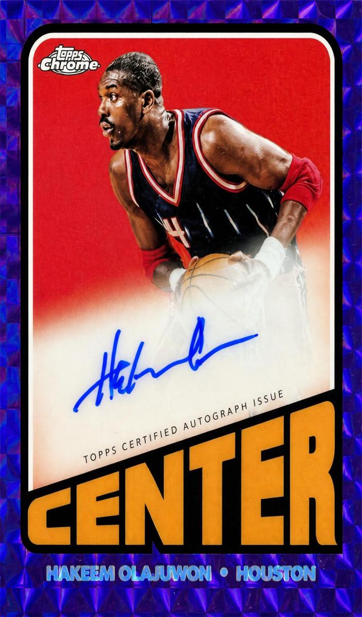2023 Topps Chrome Basketball Refractor Hakeem Olajuwon #TA-HO PSA 8.5
