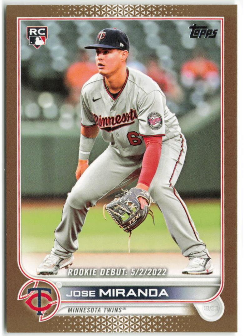 2022 Topps Update Baseball Gold Jose Miranda #US5
