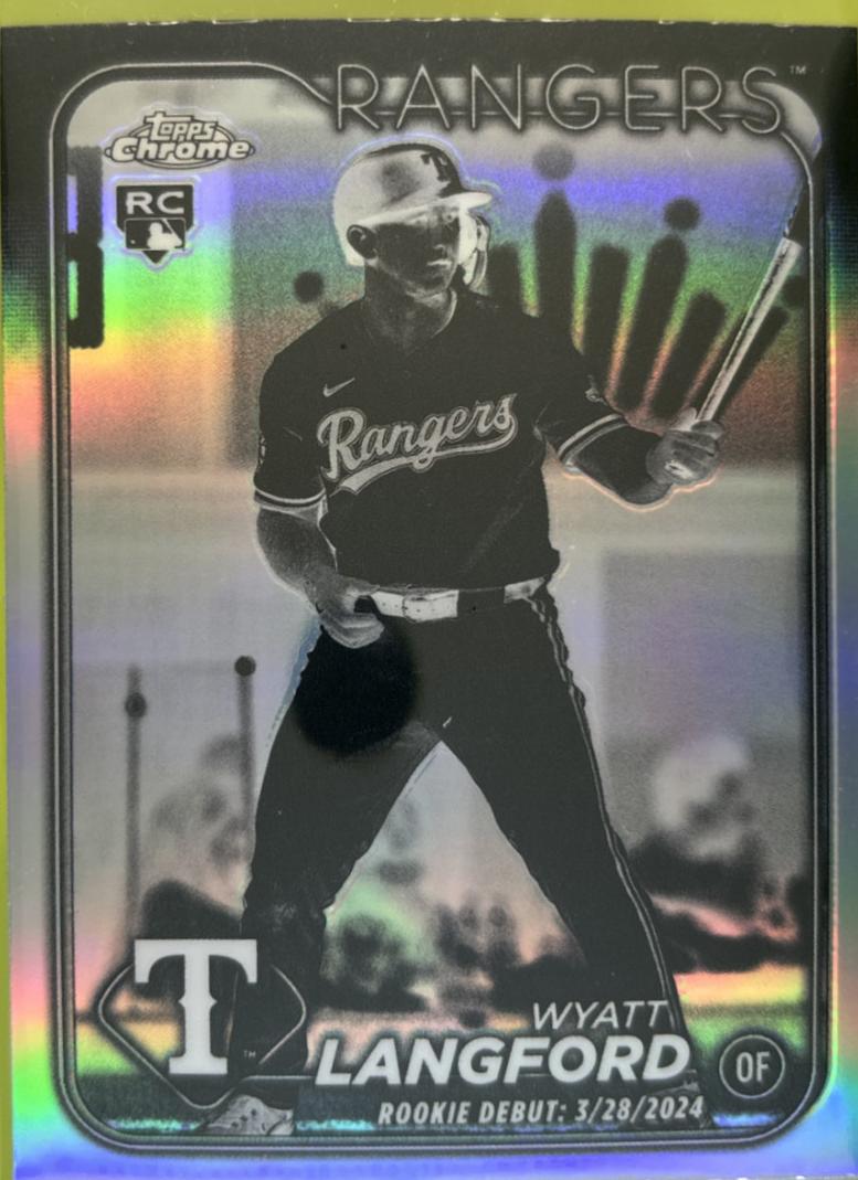2024 Topps Chrome Baseball Negative Wyatt Langford #122 PSA 10