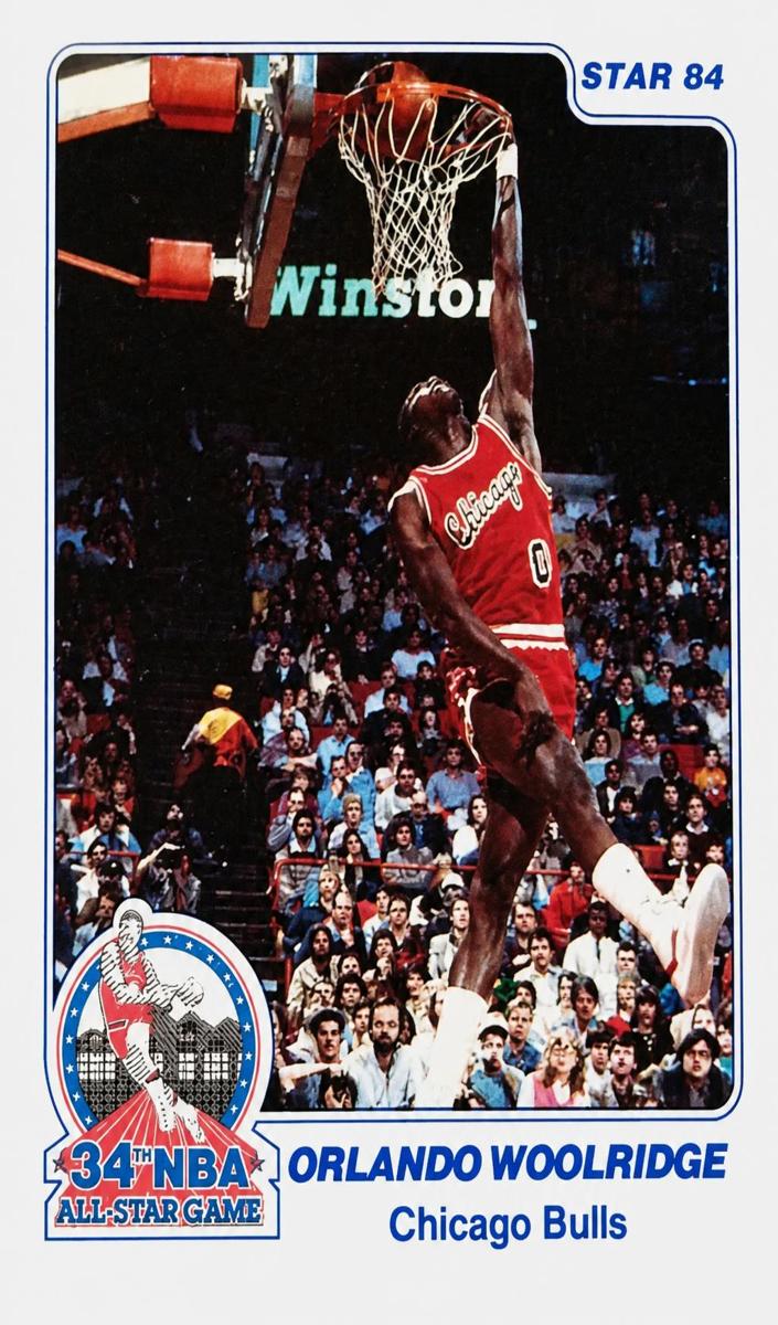 1984 Star Basketball Denver Police Orlando Woolridge #34 PSA 7