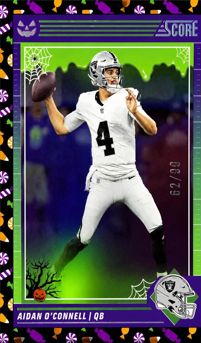 2024 Panini Score-a-Treat Football Trick or Treat Aidan O'Connell #147
