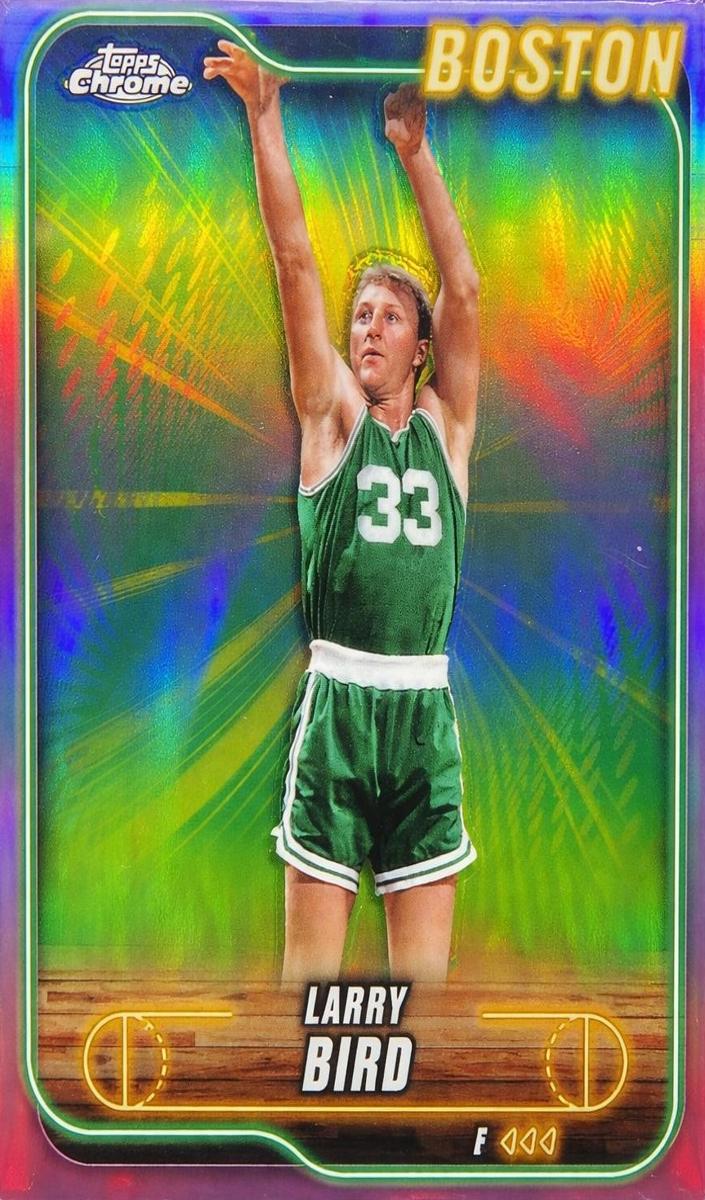 2024 Topps Chrome Basketball Pink Refractor Larry Bird #32