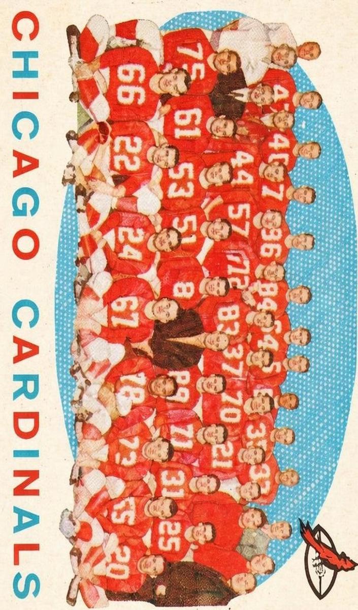 1959 Topps Football Chicago Cardinals Team #118 PSA 7