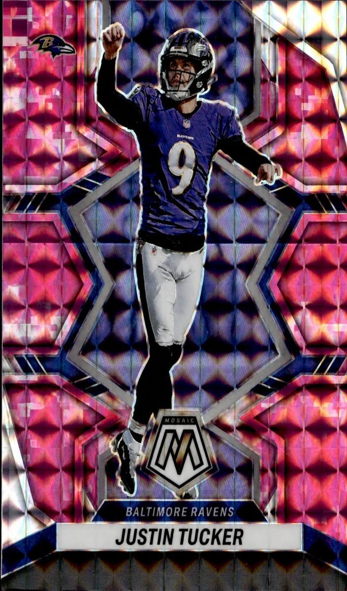 2022 Panini Mosaic Football Camo Pink Justin Tucker #18