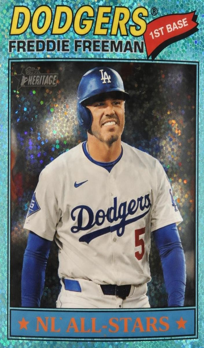 2026 Topps Heritage Baseball Light Blue Sparkle Refractor Freddie Freeman #350
