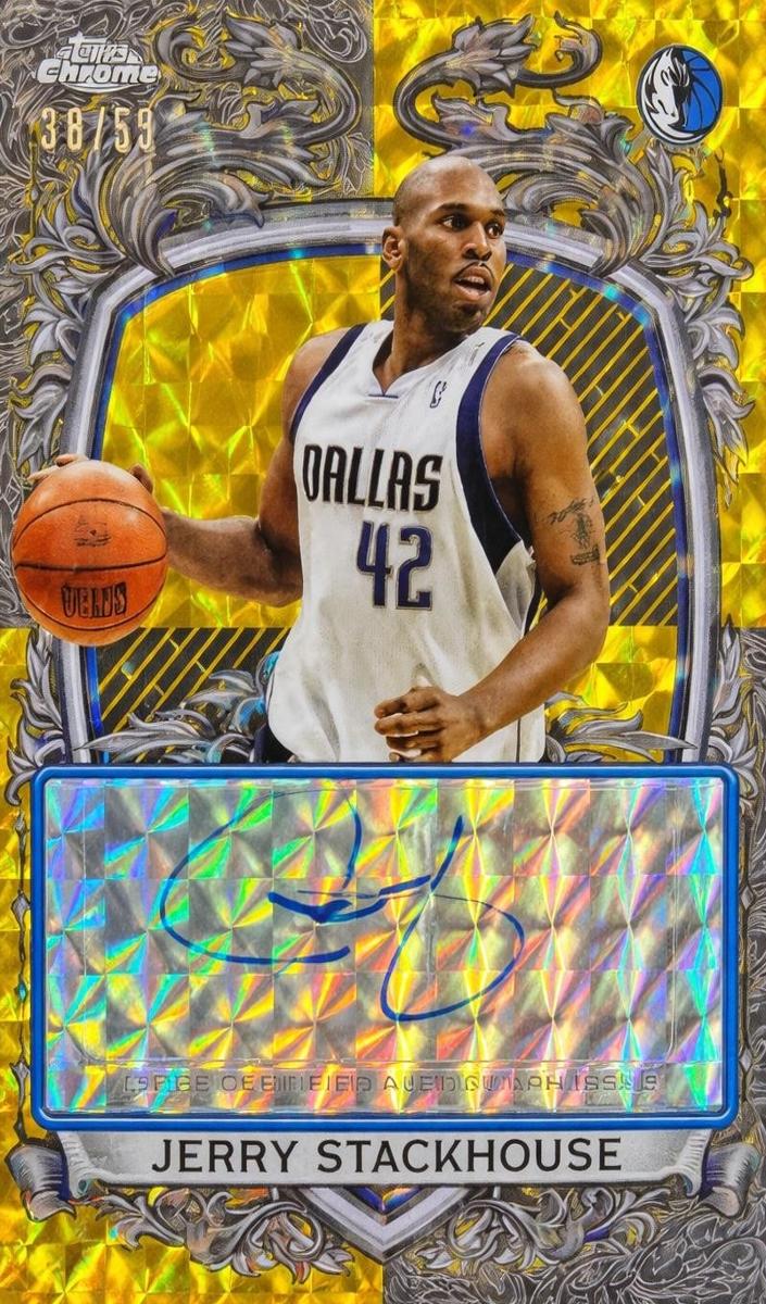 2025 Topps Chrome Basketball Gold Refractor Jerry Stackhouse #SS-JSH