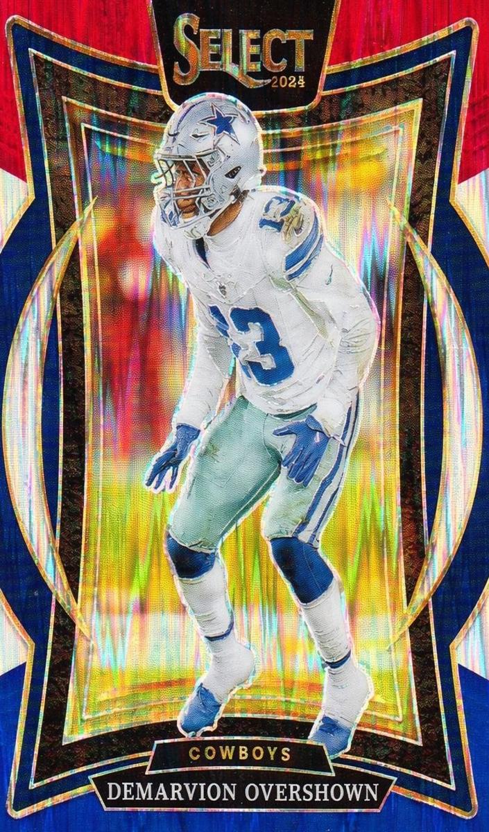 2024 Panini Select Football Red and Blue Shock Demarvion Overshown #48