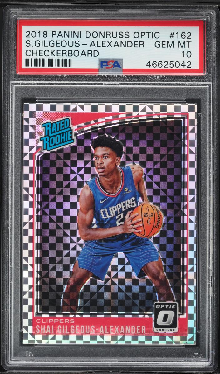 2018 Donruss Optic Basketball Checkerboard Shai Gilgeous-Alexander #162 PSA 9