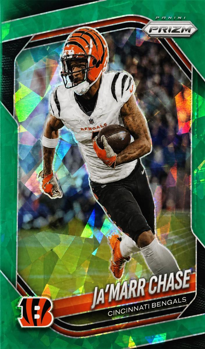 2025 Panini Prizm Football Green Ice Ja'Marr Chase #208