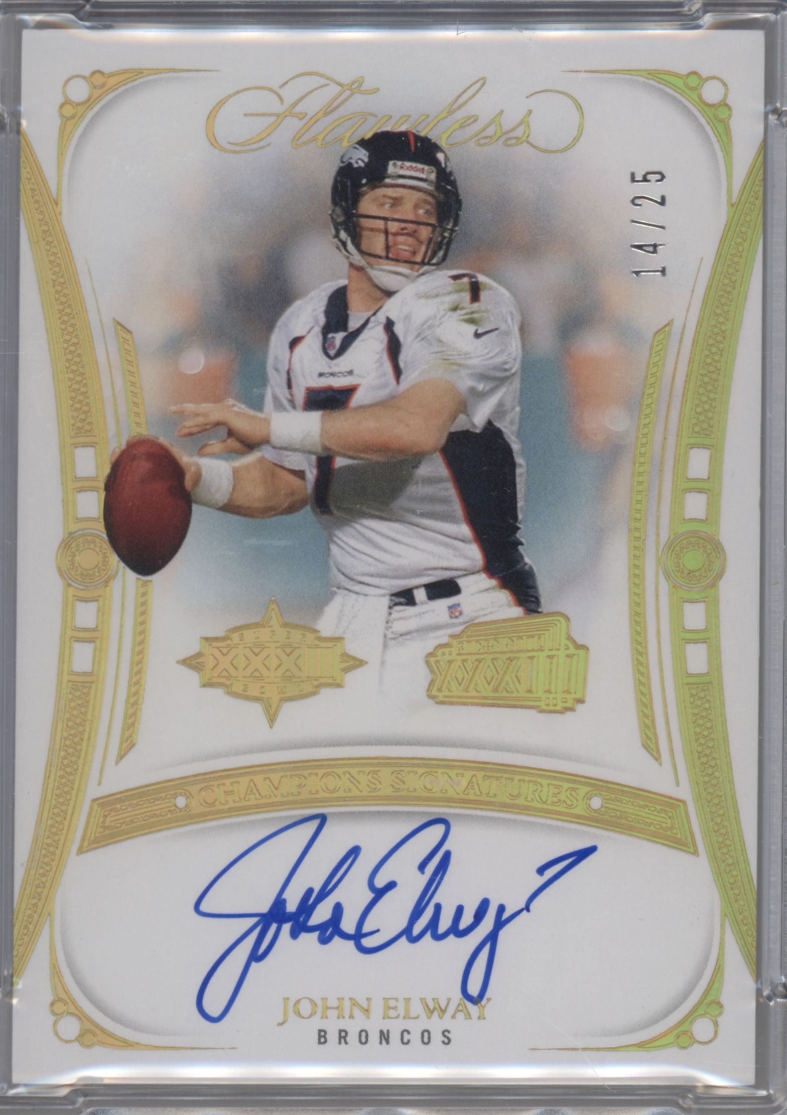 2024 Panini Flawless Football John Elway #2X-JEY PSA 8