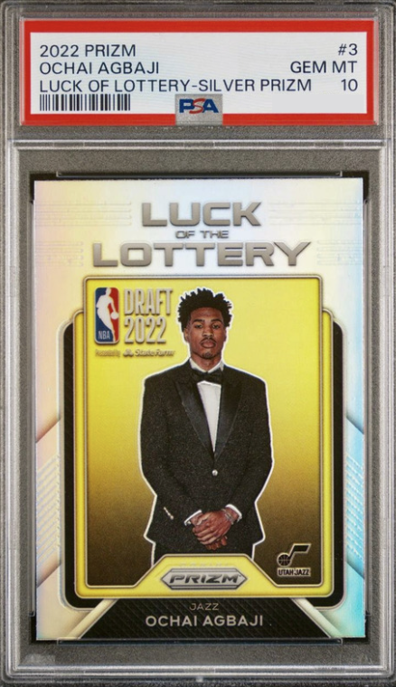 2022 Panini Prizm Basketball Silver Ochai Agbaji #3 PSA 9