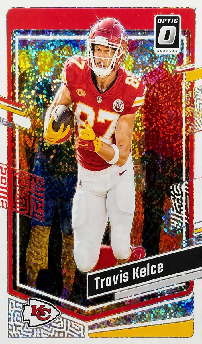 2023 Donruss Optic Football White Sparkle Travis Kelce #94 PSA 10