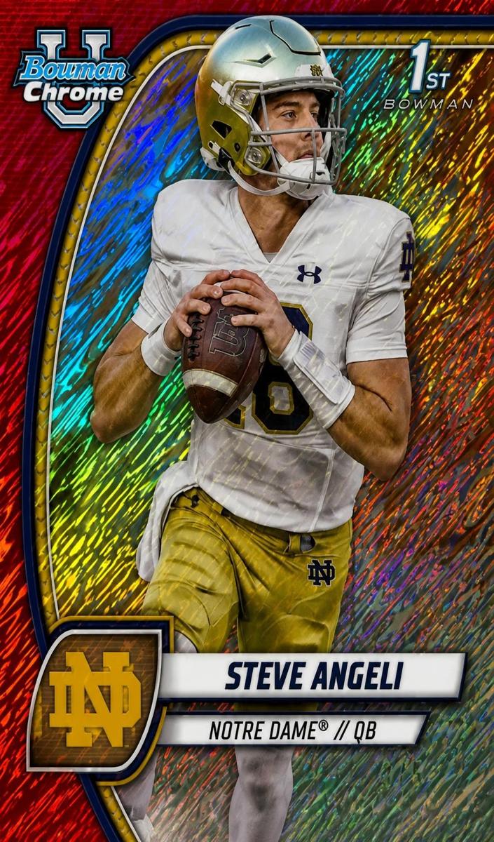 2024 Bowman Chrome University Football Shimmer Red Refractor Steve Angeli #167
