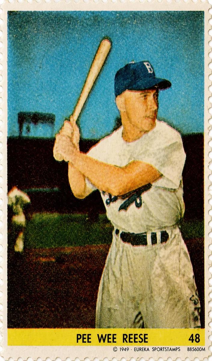 1949 Eureka Sportstamps Baseball Pee Wee Reese #48