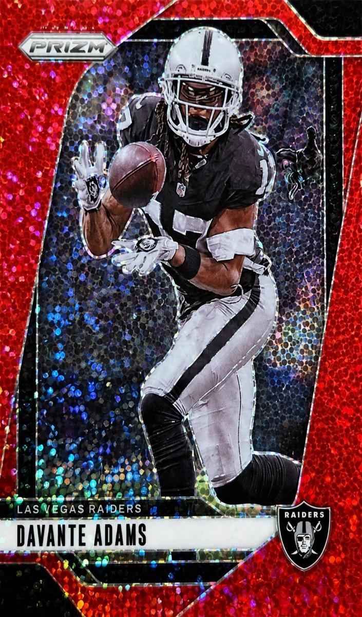2024 Panini Prizm Football Red Sparkle Davante Adams #150 PSA 9