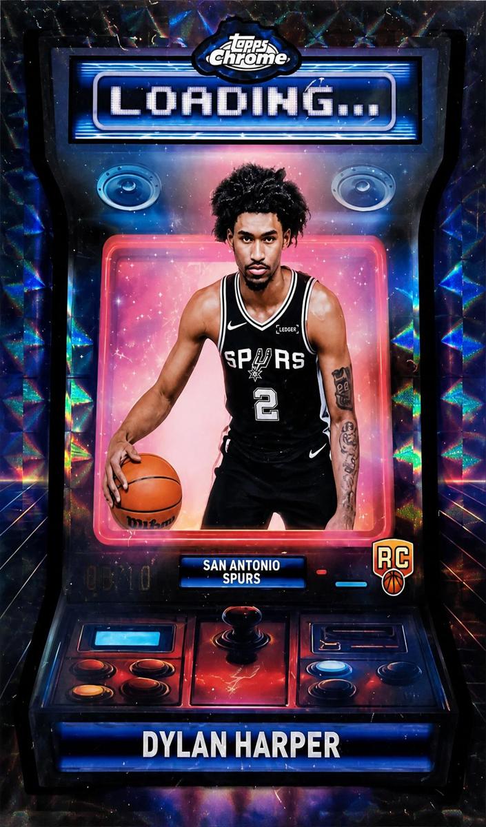 2025 Topps Chrome Basketball Geometric Black Refractor Dylan Harper #LD-12