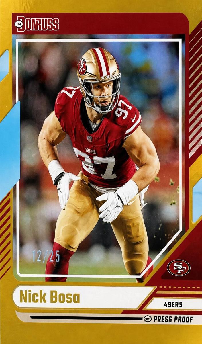 2024 Panini Donruss Football Press Proof Gold Die-Cut Nick Bosa #193