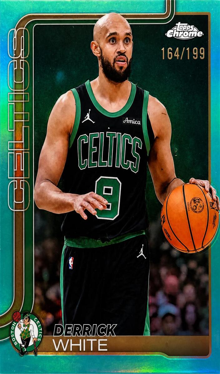 2025 Topps Chrome Basketball Aqua Refractor Derrick White #71