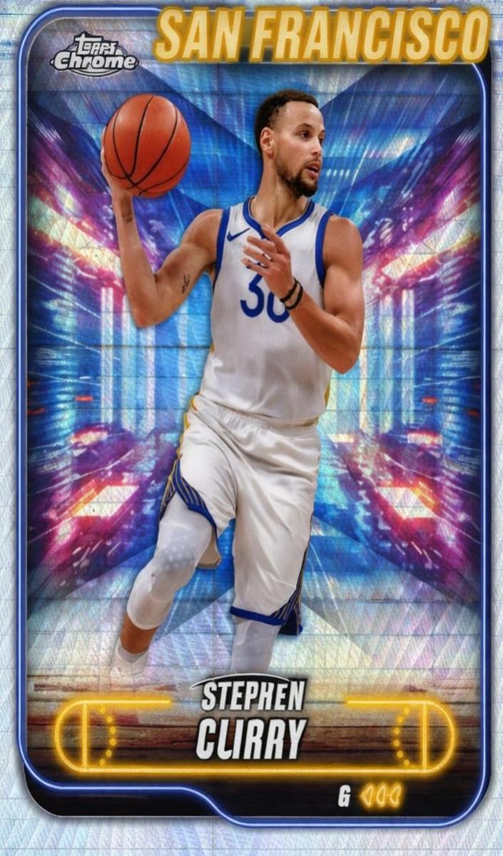 2024 Topps Chrome Basketball Prism Refractor Stephen Curry #187 SGC 10