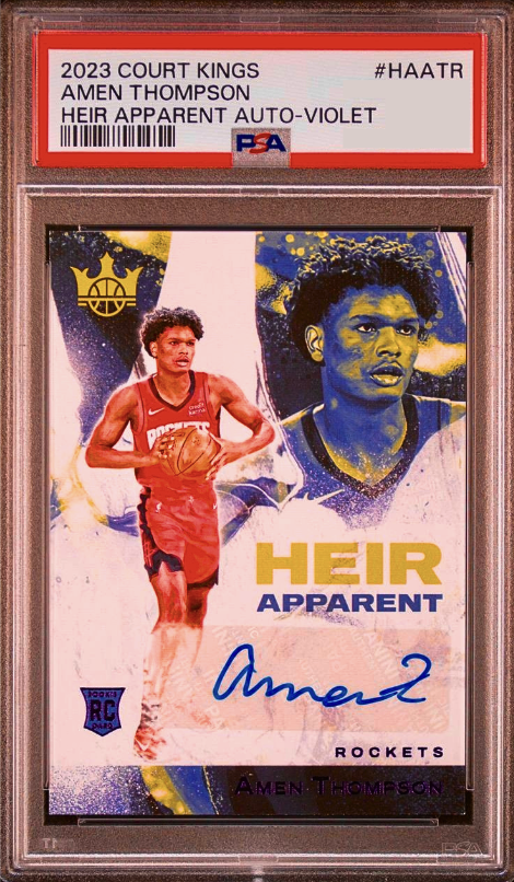 2023 Panini Court Kings Basketball Violet Amen Thompson #HA-ATR PSA 8.5