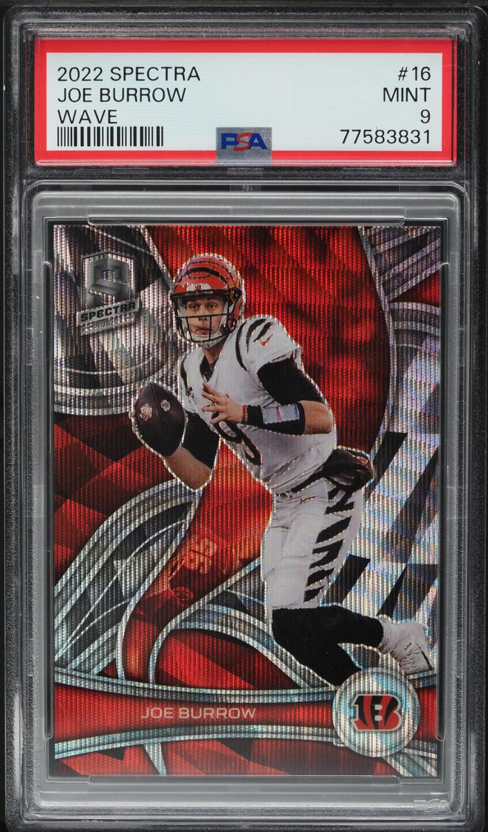 2022 Panini Spectra Football Wave Joe Burrow #16 PSA 9
