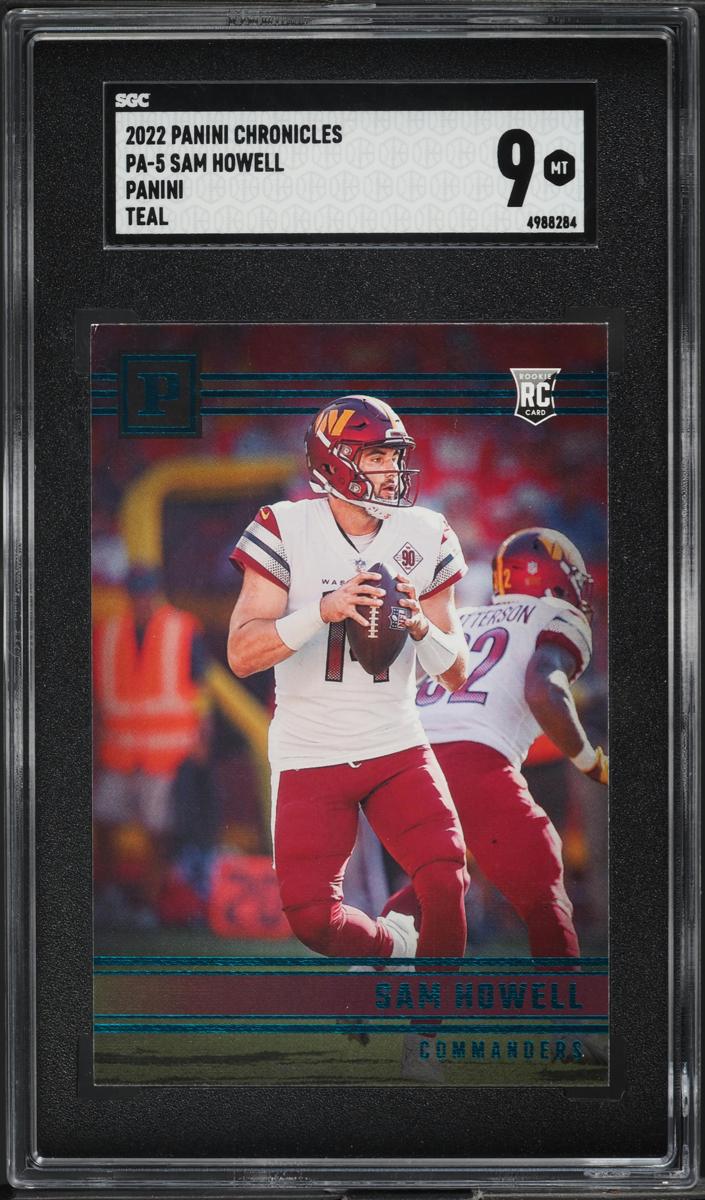2022 Panini Chronicles Football Teal Sam Howell #PA-5 SGC 9.5