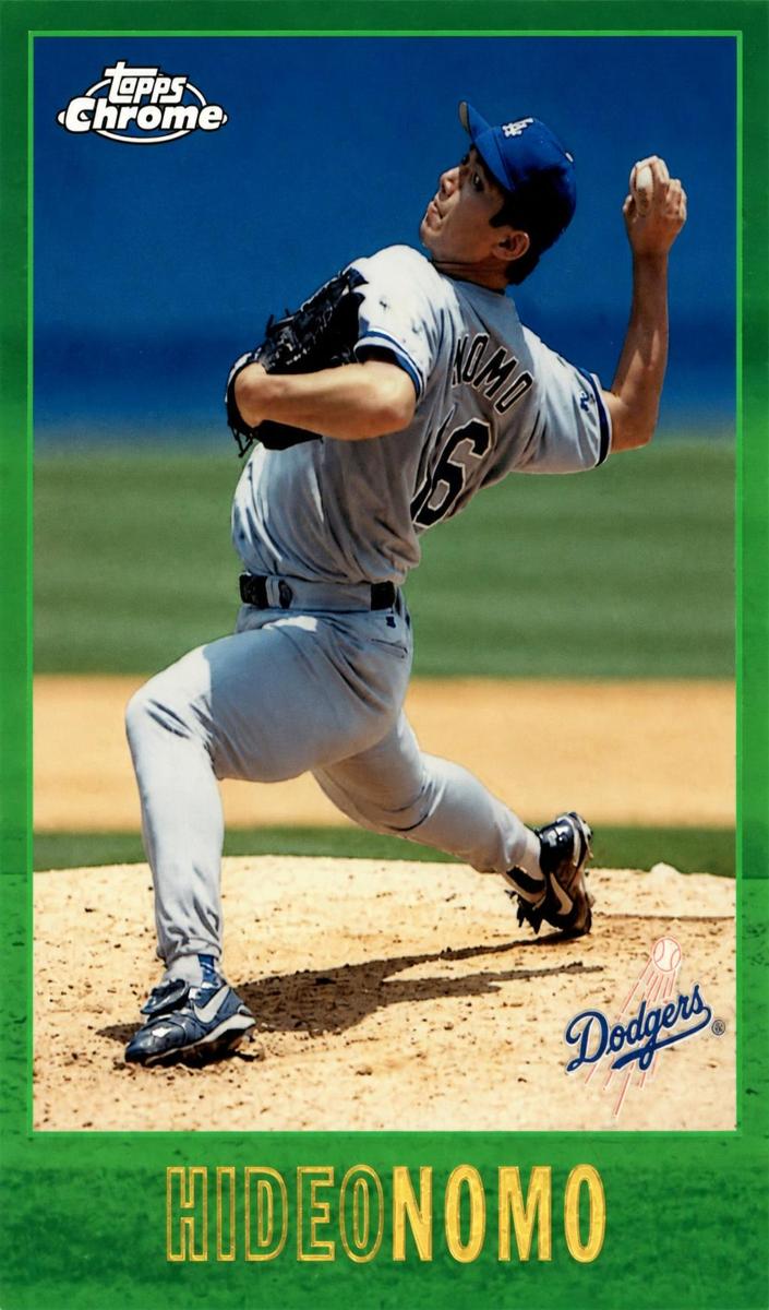 1997 Topps Chrome Baseball Refractor Hideo Nomo #156