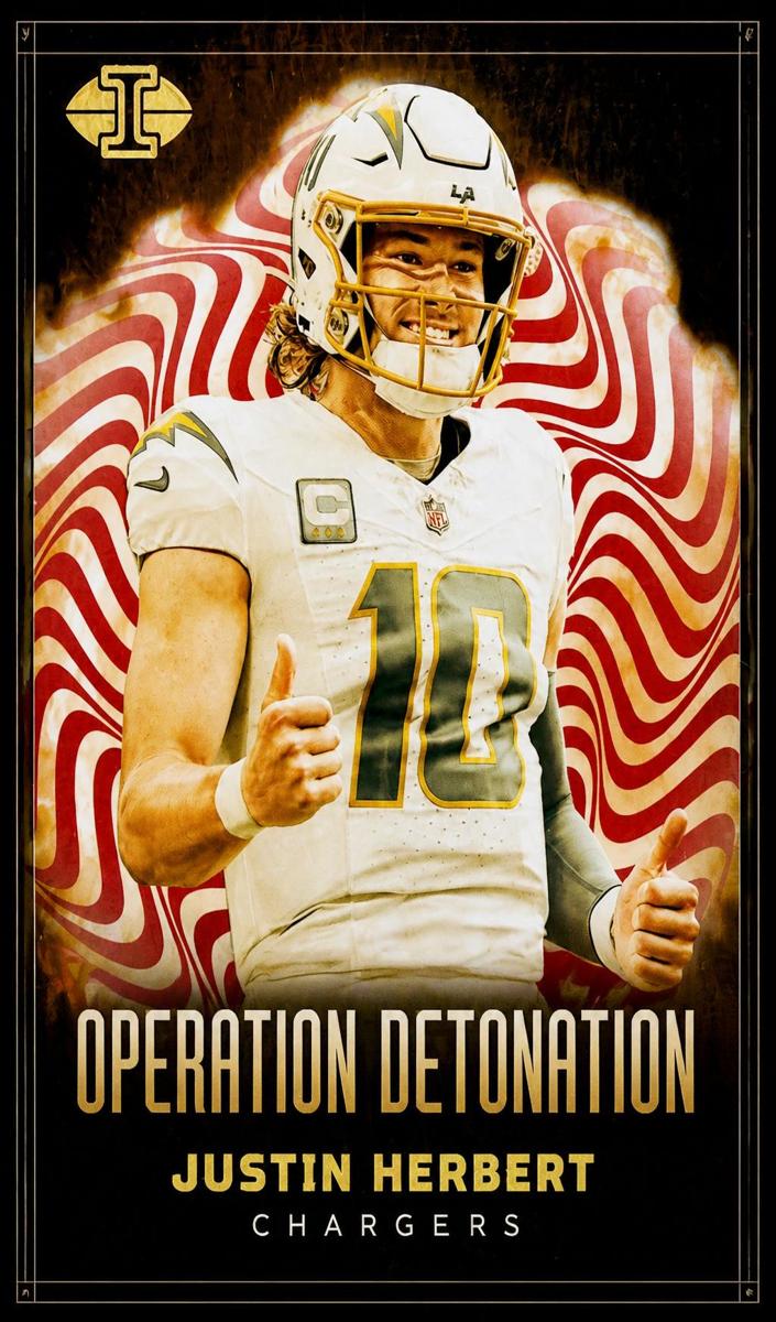2023 Panini Illusions Football Red Justin Herbert #8