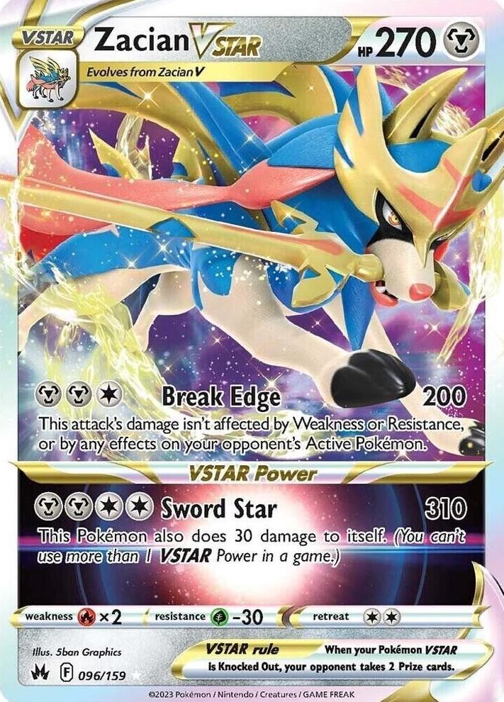 2023 Pokemon Crown Zenith Zacian #96