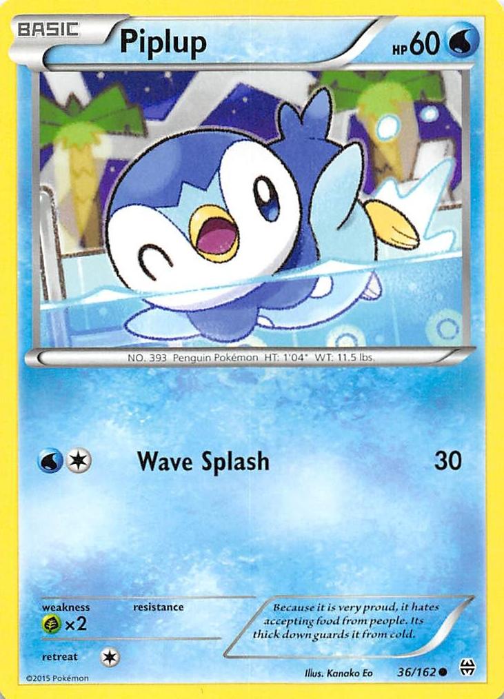 2015 Pokemon XY BREAKthrough Piplup #36