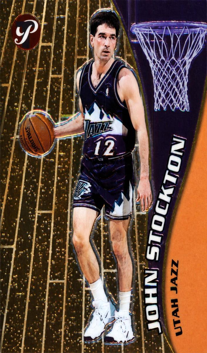 2001 Topps Pristine Basketball John Stockton #24 PSA 9