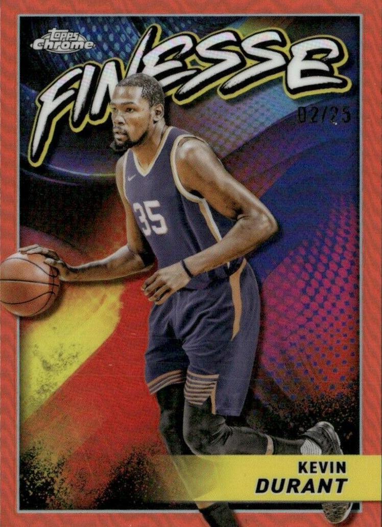 2023 Topps Chrome Basketball Orange Refractor Kevin Durant #F-17 PSA 9