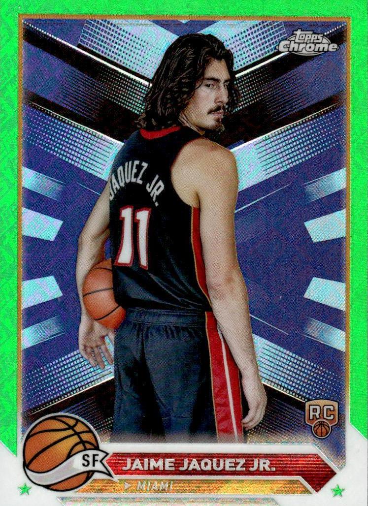 2023 Topps Chrome Basketball Green Refractor Jaime Jaquez Jr. #121 PSA 9
