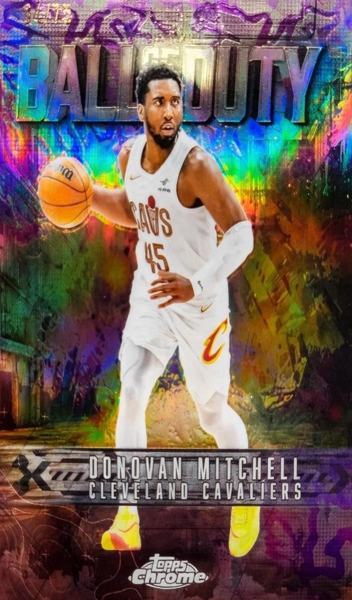 2025 Topps Chrome Basketball Purple Refractor Donovan Mitchell #BD-7