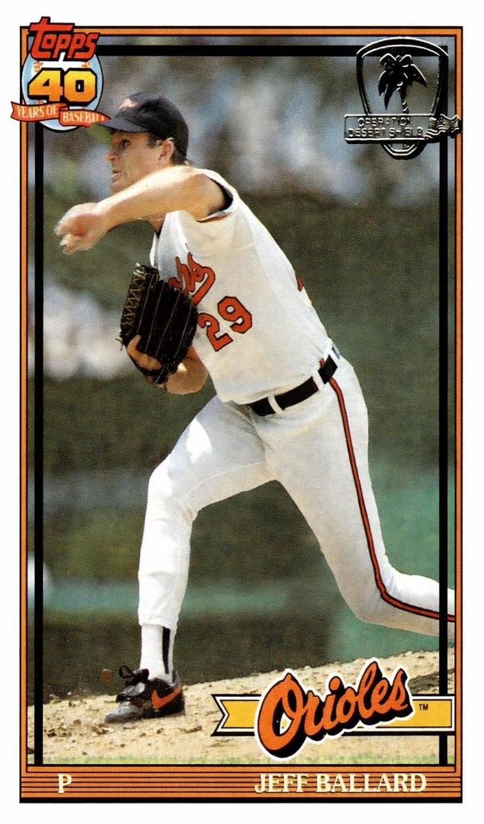 1991 Topps Baseball Jeff Ballard #546