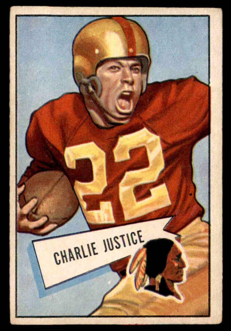 1952 Bowman Large Football Charlie Justice #18 PSA 7